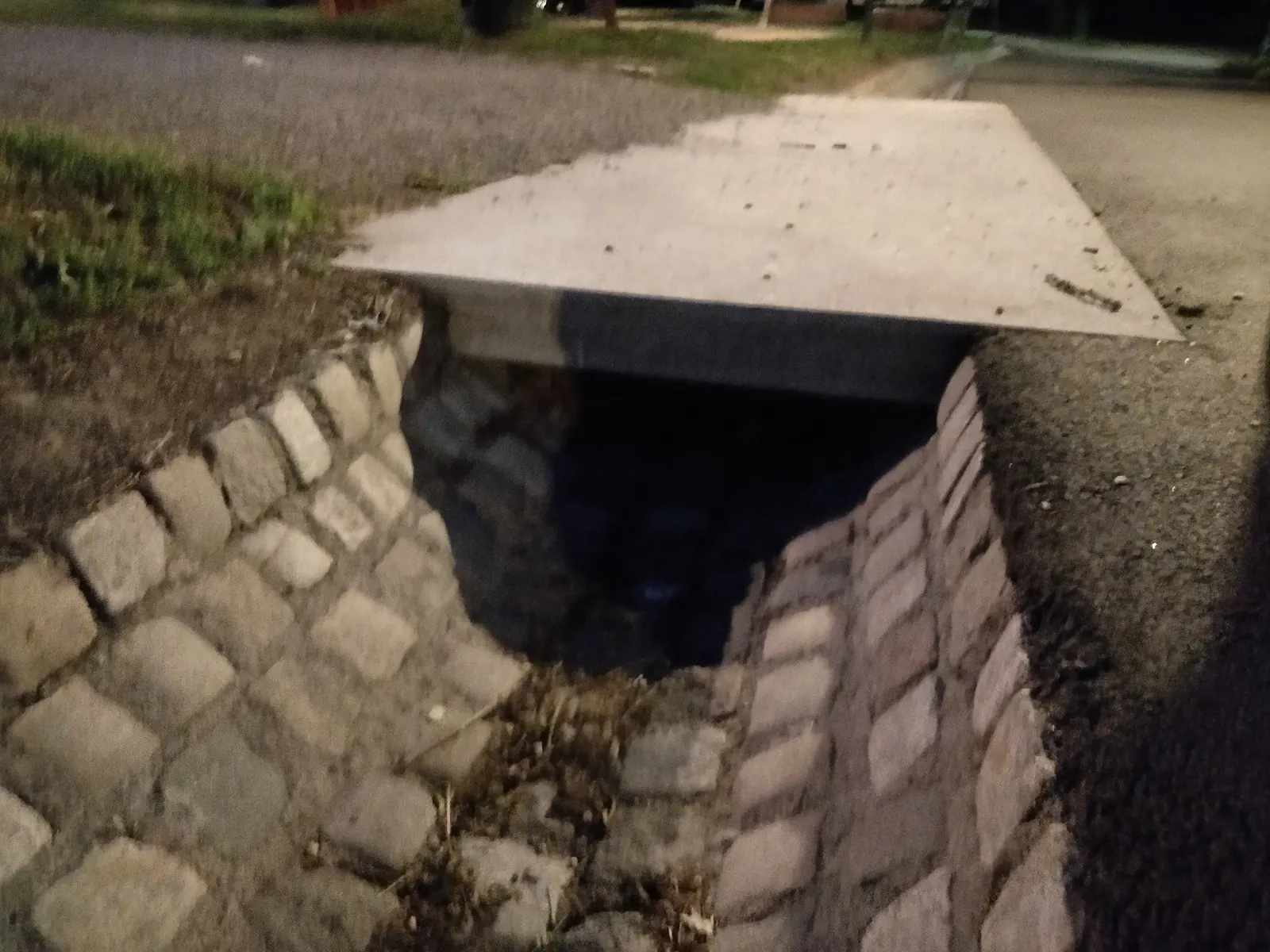 VA-grøft med brostein for overvannshåndtering